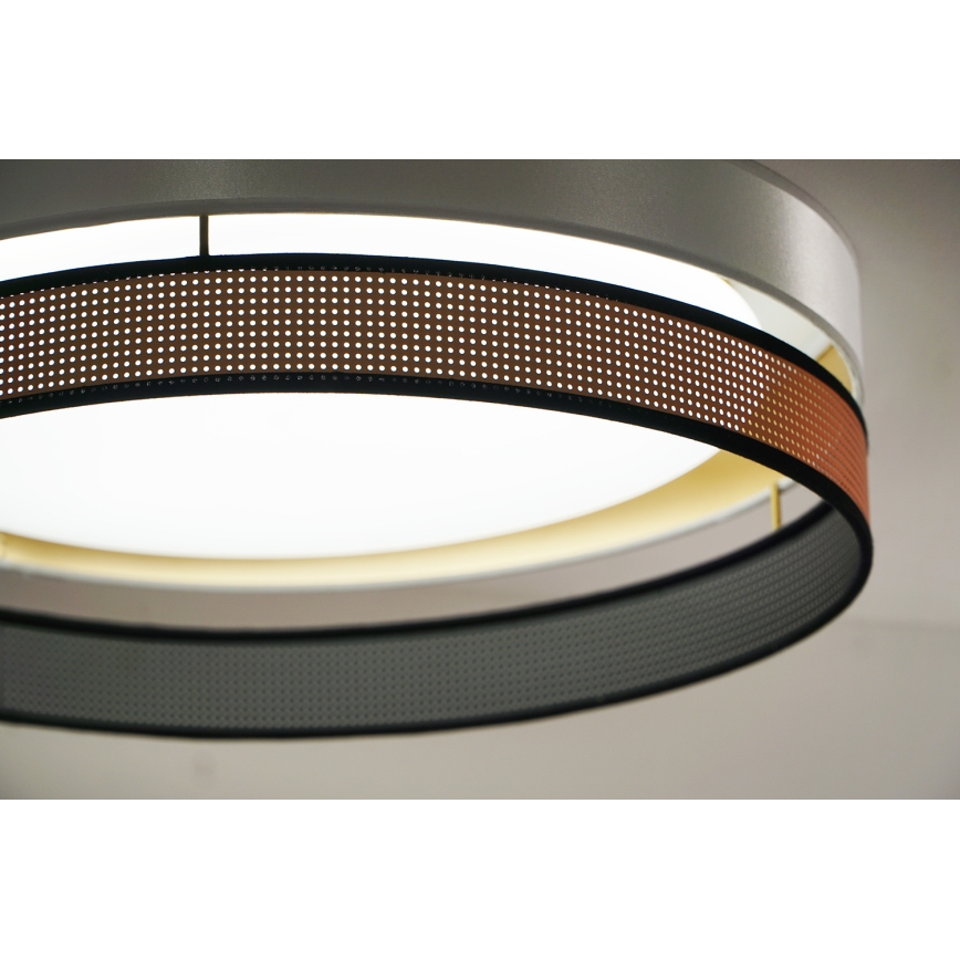 Duolla - Φωτιστικό οροφής LED ROLLER DUO SHINY LED/24W/230V διάμετρος 45 cm λευκό/χαλκός
