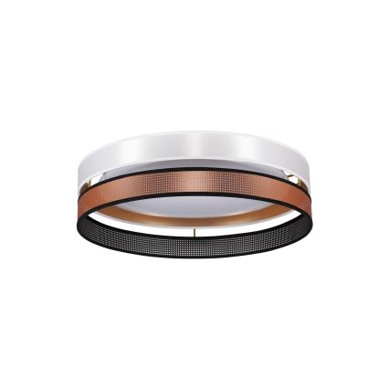 Duolla - Φωτιστικό οροφής LED ROLLER DUO SHINY LED/24W/230V διάμετρος 45 cm λευκό/χαλκός