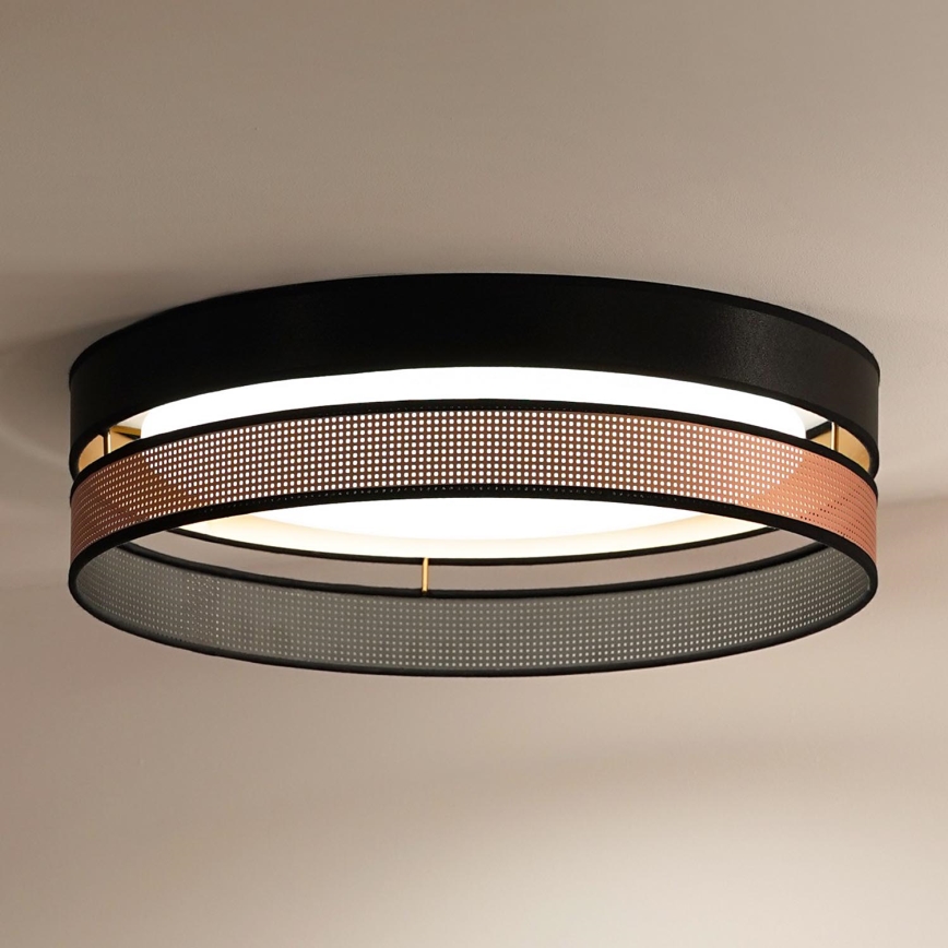 Duolla - Φωτιστικό οροφής LED ROLLER DUO SHINY LED/24W/230V διάμετρος 45 cm μαύρο/χαλκός