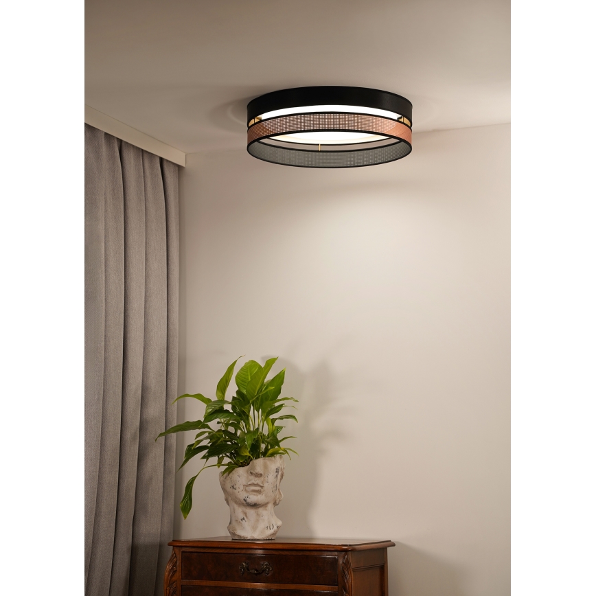 Duolla - Φωτιστικό οροφής LED ROLLER DUO SHINY LED/24W/230V διάμετρος 45 cm μαύρο/χαλκός
