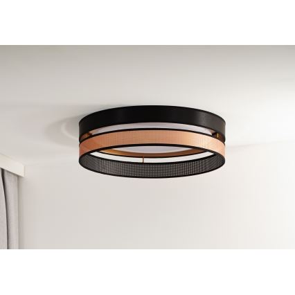 Duolla - Φωτιστικό οροφής LED ROLLER DUO SHINY LED/24W/230V διάμετρος 45 cm μαύρο/χαλκός