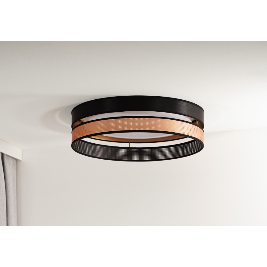 Duolla - Φωτιστικό οροφής LED ROLLER DUO SHINY LED/24W/230V διάμετρος 45 cm μαύρο/χαλκός