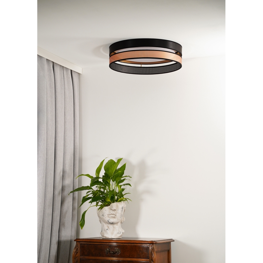 Duolla - Φωτιστικό οροφής LED ROLLER DUO SHINY LED/24W/230V διάμετρος 45 cm μαύρο/χαλκός