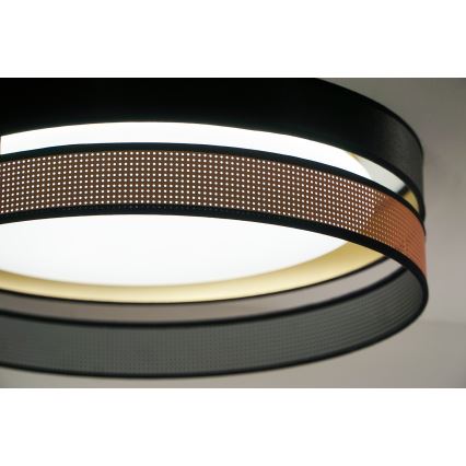 Duolla - Φωτιστικό οροφής LED ROLLER DUO SHINY LED/24W/230V διάμετρος 45 cm μαύρο/χαλκός