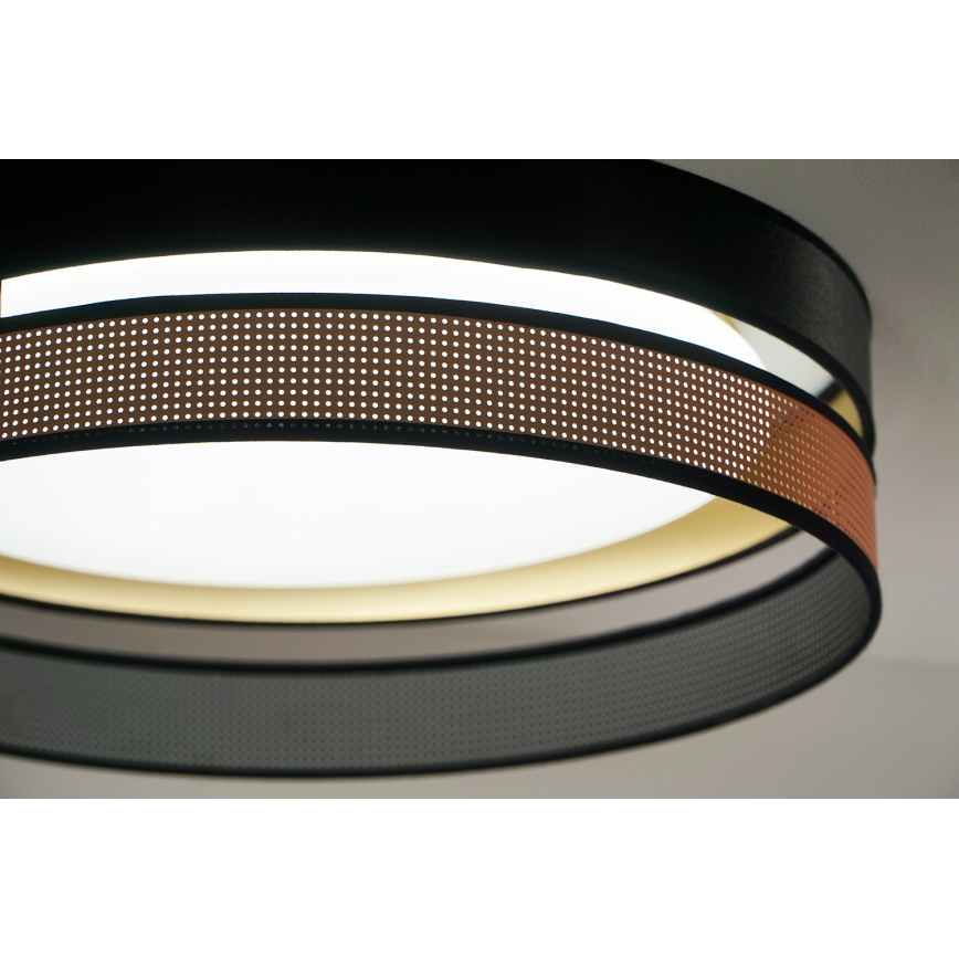 Duolla - Φωτιστικό οροφής LED ROLLER DUO SHINY LED/24W/230V διάμετρος 45 cm μαύρο/χαλκός