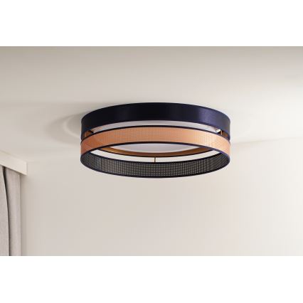 Duolla - Φωτιστικό οροφής LED ROLLER DUO SHINY LED/24W/230V διάμετρος 45 cm μπλε/χαλκός