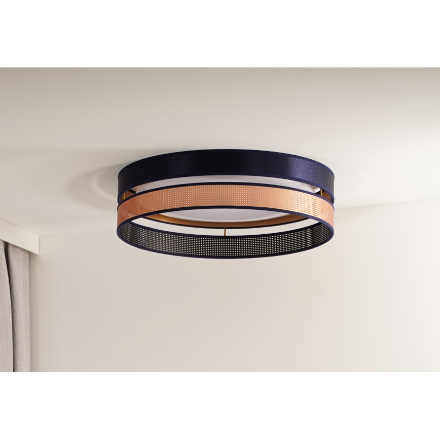 Duolla - Φωτιστικό οροφής LED ROLLER DUO SHINY LED/24W/230V διάμετρος 45 cm μπλε/χαλκός