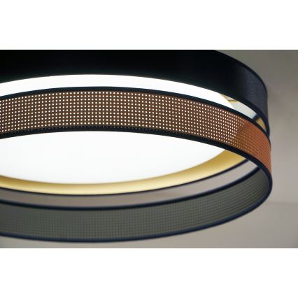 Duolla - Φωτιστικό οροφής LED ROLLER DUO SHINY LED/24W/230V διάμετρος 45 cm μπλε/χαλκός