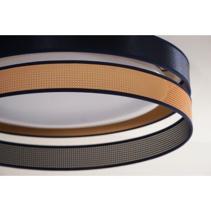 Duolla - Φωτιστικό οροφής LED ROLLER DUO SHINY LED/24W/230V διάμετρος 45 cm μπλε/χαλκός