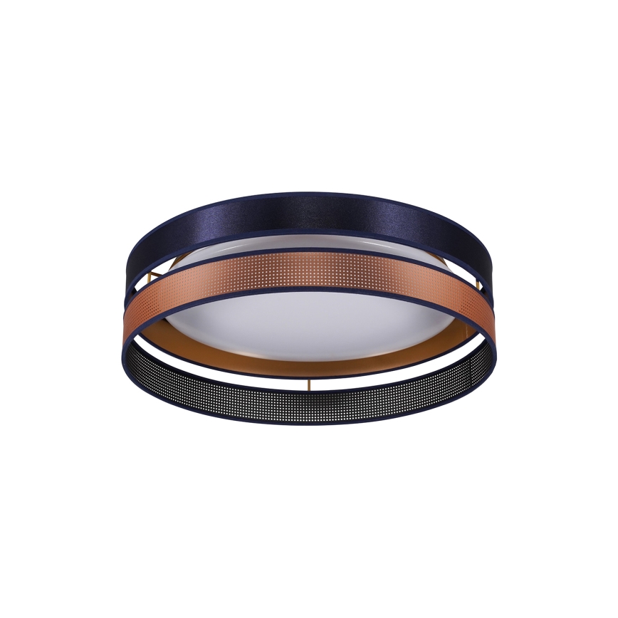 Duolla - Φωτιστικό οροφής LED ROLLER DUO SHINY LED/24W/230V διάμετρος 45 cm μπλε/χαλκός