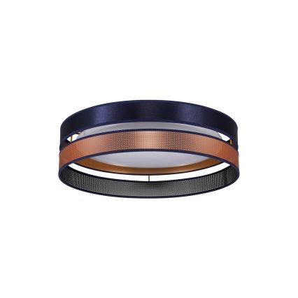 Duolla - Φωτιστικό οροφής LED ROLLER DUO SHINY LED/24W/230V διάμετρος 45 cm μπλε/χαλκός