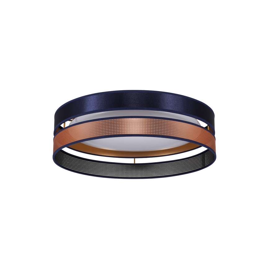 Duolla - Φωτιστικό οροφής LED ROLLER DUO SHINY LED/24W/230V διάμετρος 45 cm μπλε/χαλκός