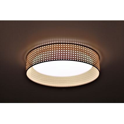 Duolla - Φωτιστικό οροφής LED ROLLER LED/24W/230V διάμετρος 45 cm rattan