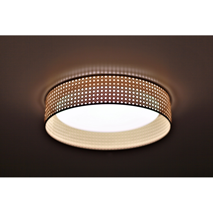 Duolla - Φωτιστικό οροφής LED ROLLER LED/24W/230V διάμετρος 45 cm rattan