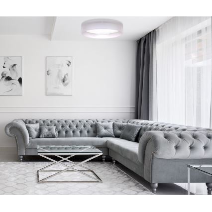 Duolla - Φωτιστικό οροφής LED ROLLER LED/24W/230V διάμετρος 45 cm ανοιχτό γκρι