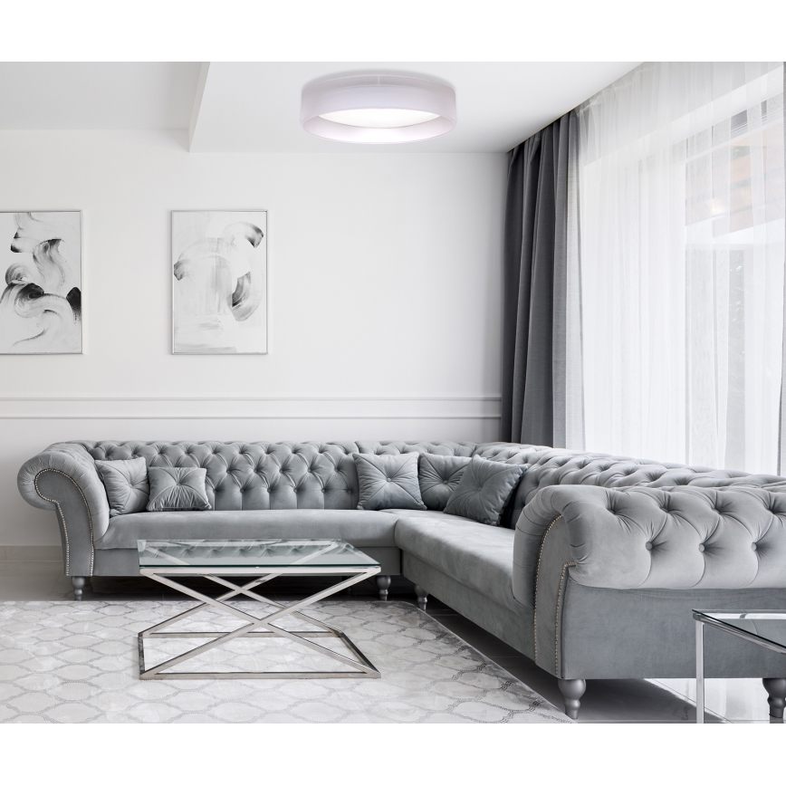 Duolla - Φωτιστικό οροφής LED ROLLER LED/24W/230V διάμετρος 45 cm ανοιχτό γκρι