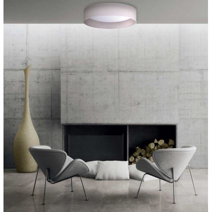 Duolla - Φωτιστικό οροφής LED ROLLER LED/24W/230V διάμετρος 45 cm ανοιχτό γκρι