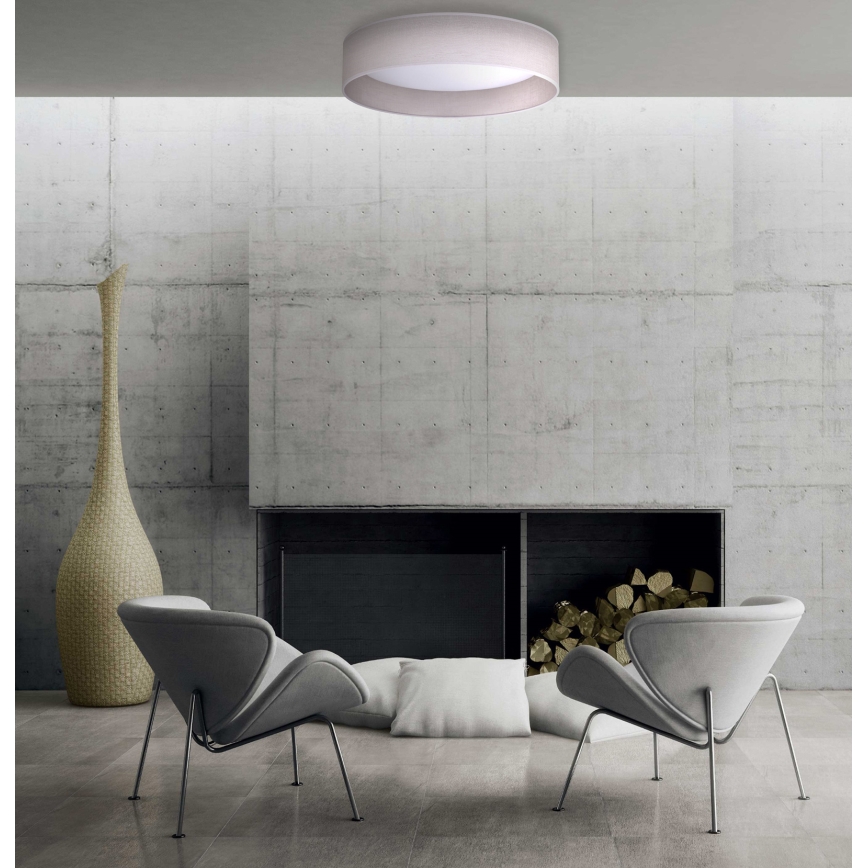 Duolla - Φωτιστικό οροφής LED ROLLER LED/24W/230V διάμετρος 45 cm ανοιχτό γκρι