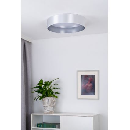 Duolla - Φωτιστικό οροφής LED ROLLER LED/24W/230V διάμετρος 45 cm ασημί