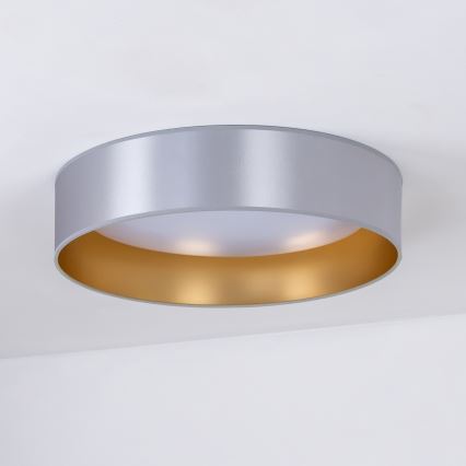 Duolla - Φωτιστικό οροφής LED ROLLER LED/24W/230V διάμετρος 45 cm ασημί/χρυσό