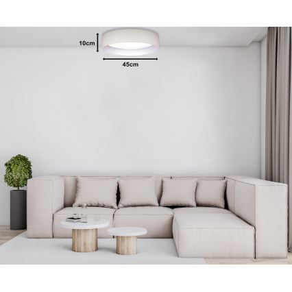 Duolla - Φωτιστικό οροφής LED ROLLER LED/24W/230V διάμετρος 45 cm κρεμ