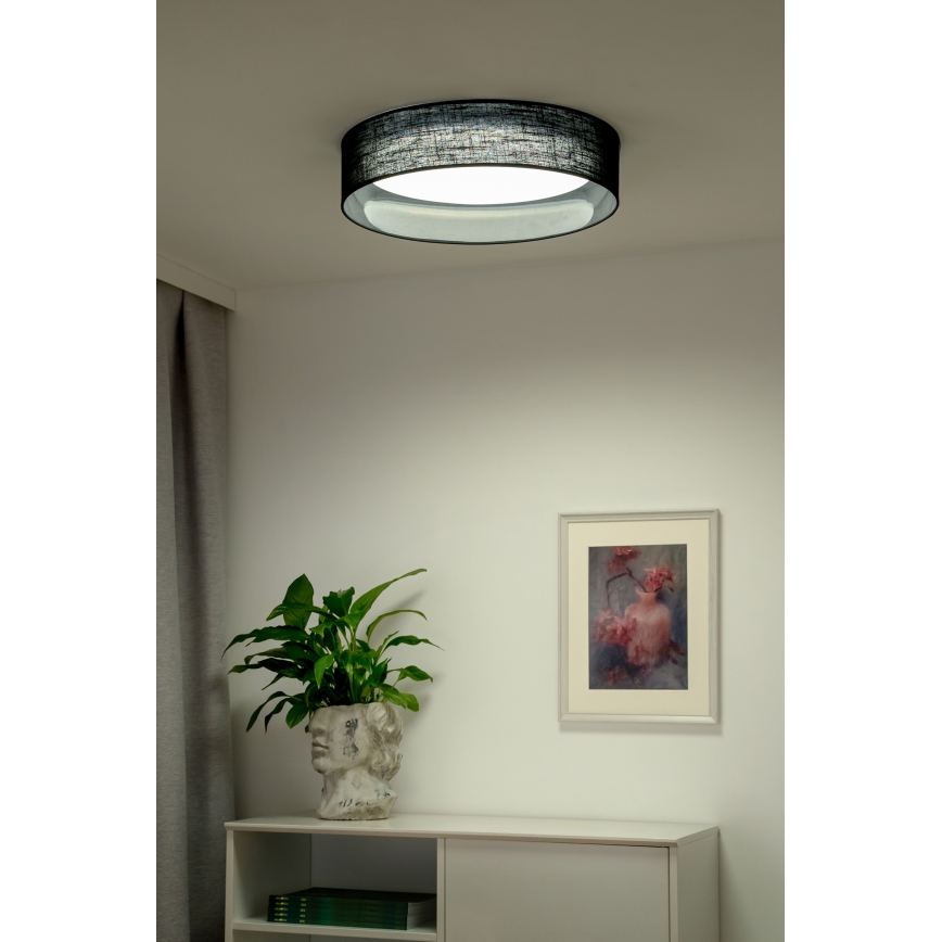 Duolla - Φωτιστικό οροφής LED ROLLER LED/24W/230V διάμετρος 45 cm μαύρο