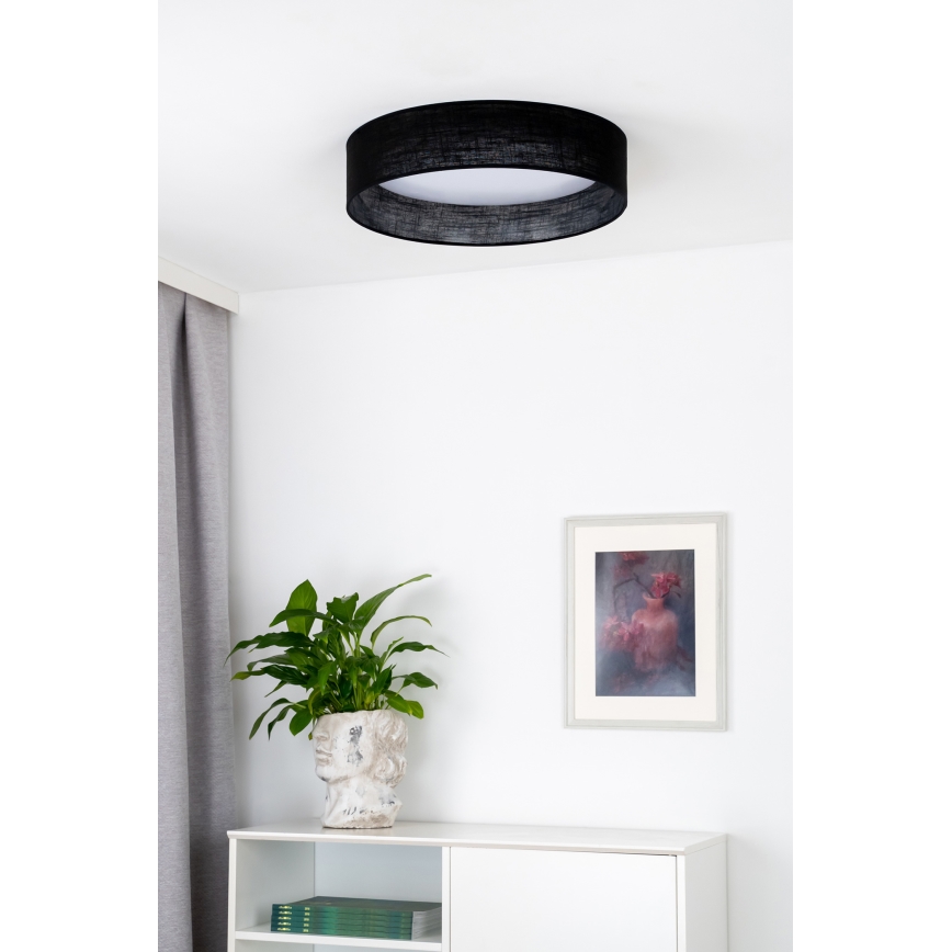 Duolla - Φωτιστικό οροφής LED ROLLER LED/24W/230V διάμετρος 45 cm μαύρο