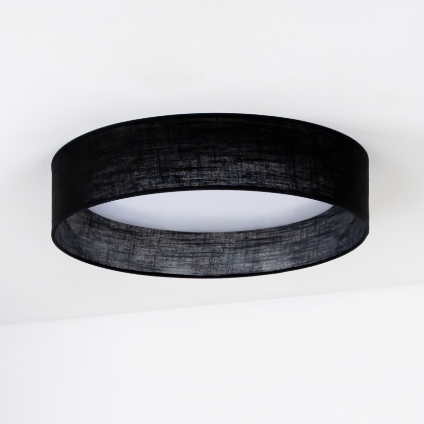 Duolla - Φωτιστικό οροφής LED ROLLER LED/24W/230V διάμετρος 45 cm μαύρο