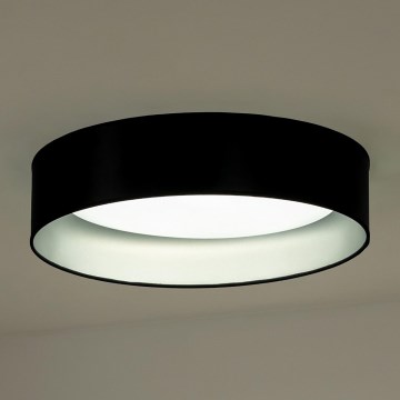 Duolla - Φωτιστικό οροφής LED ROLLER LED/24W/230V διάμετρος 45 cm μαύρο/ασημί