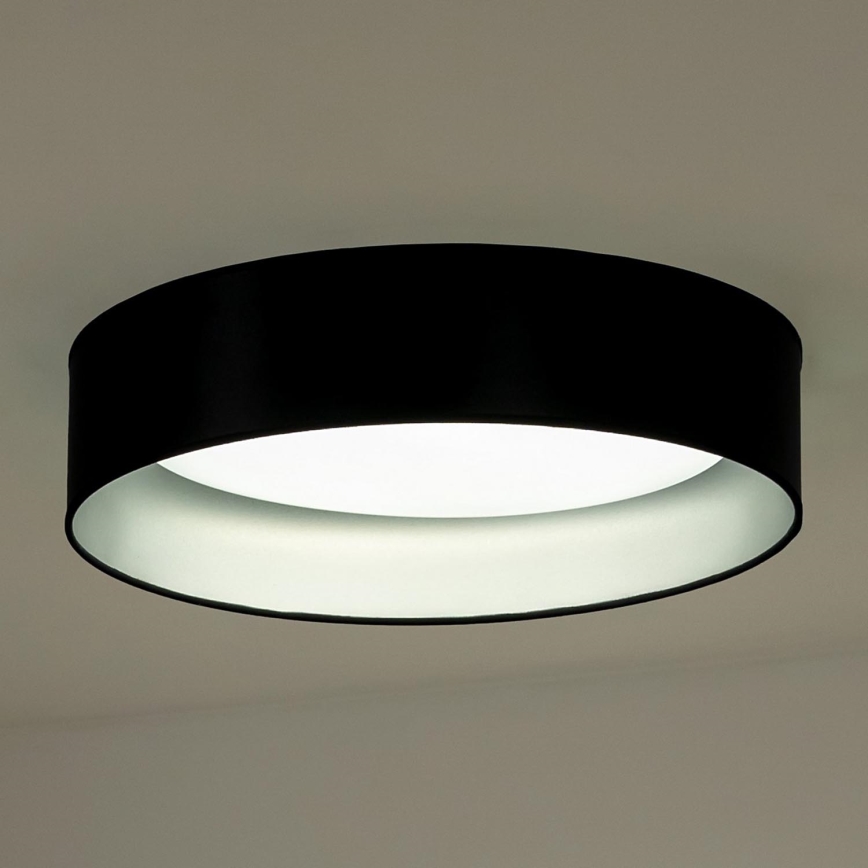 Duolla - Φωτιστικό οροφής LED ROLLER LED/24W/230V διάμετρος 45 cm μαύρο/ασημί