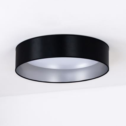 Duolla - Φωτιστικό οροφής LED ROLLER LED/24W/230V διάμετρος 45 cm μαύρο/ασημί