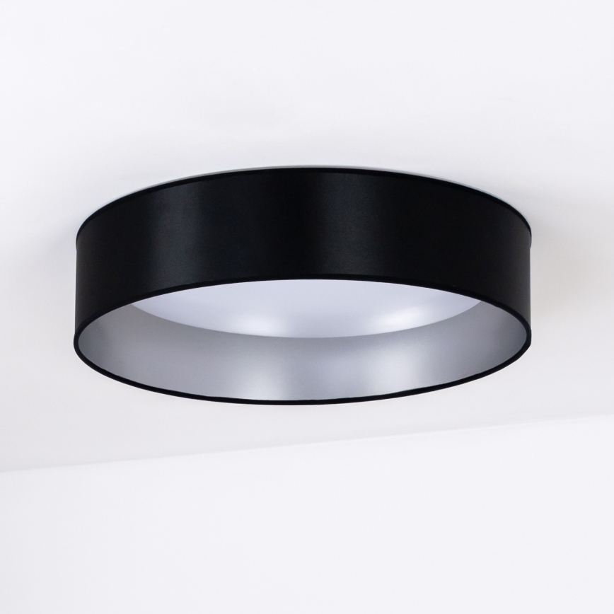 Duolla - Φωτιστικό οροφής LED ROLLER LED/24W/230V διάμετρος 45 cm μαύρο/ασημί