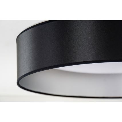 Duolla - Φωτιστικό οροφής LED ROLLER LED/24W/230V διάμετρος 45 cm μαύρο/ασημί