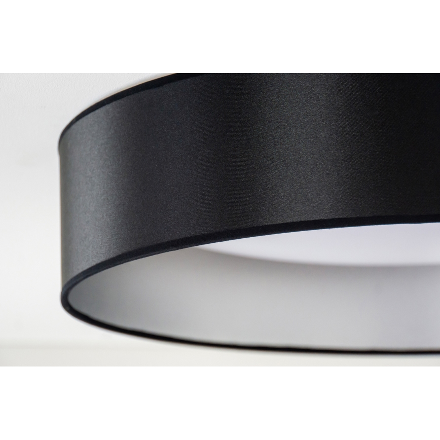Duolla - Φωτιστικό οροφής LED ROLLER LED/24W/230V διάμετρος 45 cm μαύρο/ασημί