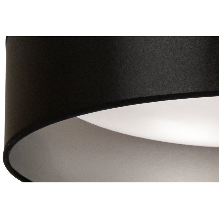 Duolla - Φωτιστικό οροφής LED ROLLER LED/24W/230V διάμετρος 45 cm μαύρο/ασημί