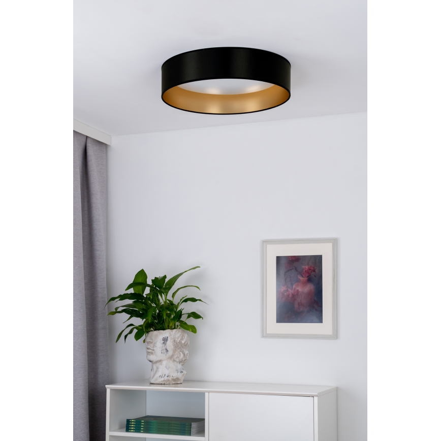 Duolla - Φωτιστικό οροφής LED ROLLER LED/24W/230V διάμετρος 45 cm μαύρο/χρυσό