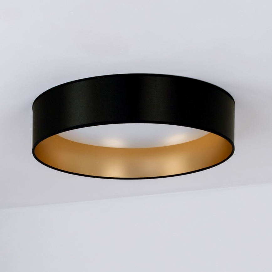 Duolla - Φωτιστικό οροφής LED ROLLER LED/24W/230V διάμετρος 45 cm μαύρο/χρυσό