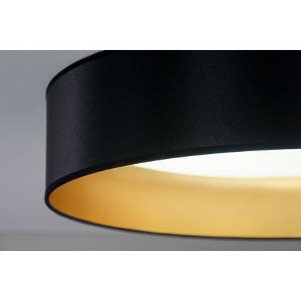 Duolla - Φωτιστικό οροφής LED ROLLER LED/24W/230V διάμετρος 45 cm μαύρο/χρυσό