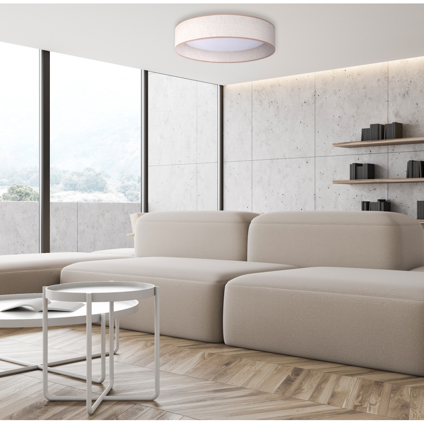 Duolla - Φωτιστικό οροφής LED ROLLER LED/24W/230V διάμετρος 45 cm μπεζ