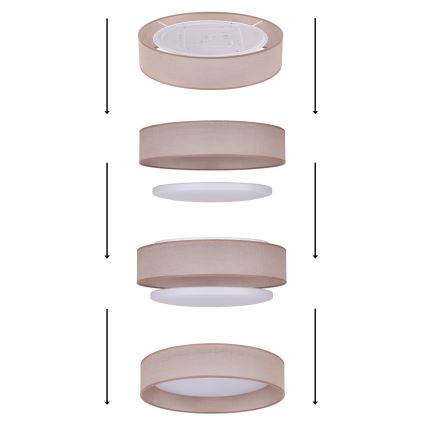 Duolla - Φωτιστικό οροφής LED ROLLER LED/24W/230V διάμετρος 45 cm μπεζ