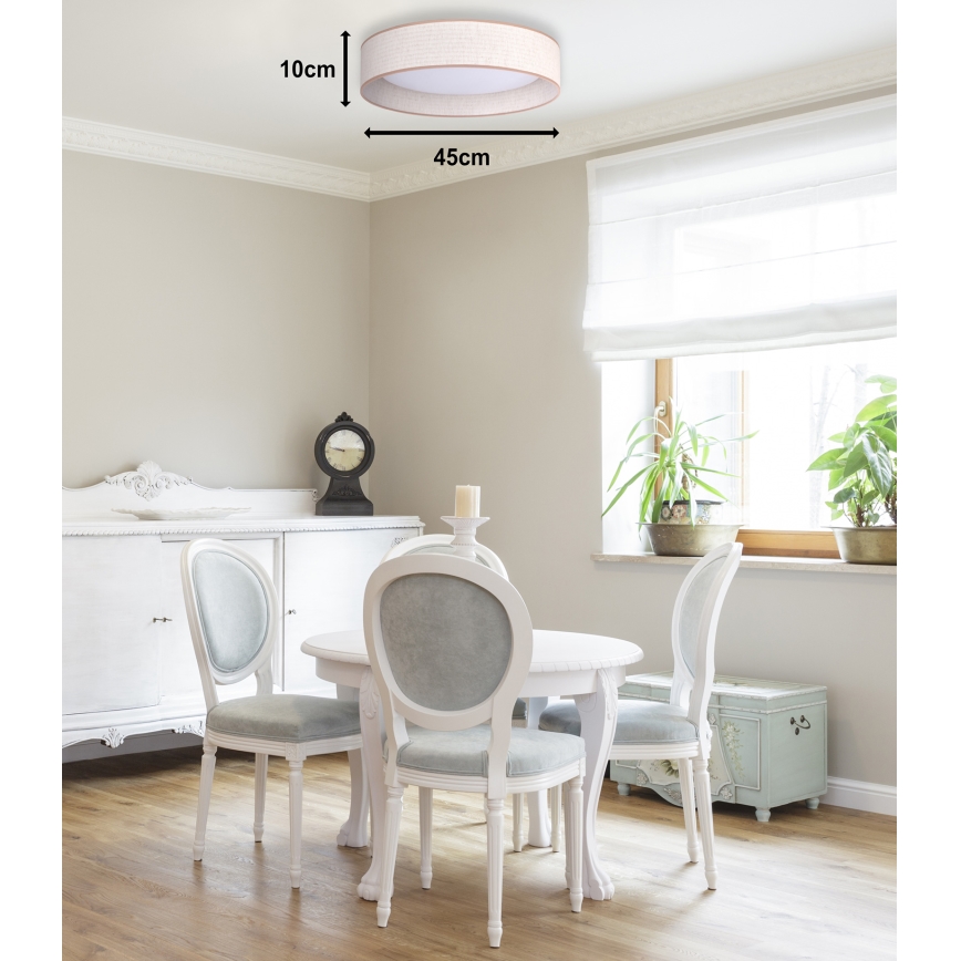 Duolla - Φωτιστικό οροφής LED ROLLER LED/24W/230V διάμετρος 45 cm μπεζ