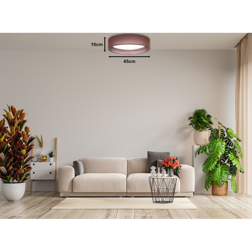 Duolla - Φωτιστικό οροφής LED ROLLER LED/24W/230V διάμετρος 45 cm σκούρο καφέ