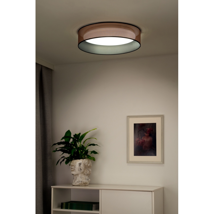 Duolla - Φωτιστικό οροφής LED ROLLER LED/24W/230V διάμετρος 45 cm χαλκός/μαύρο