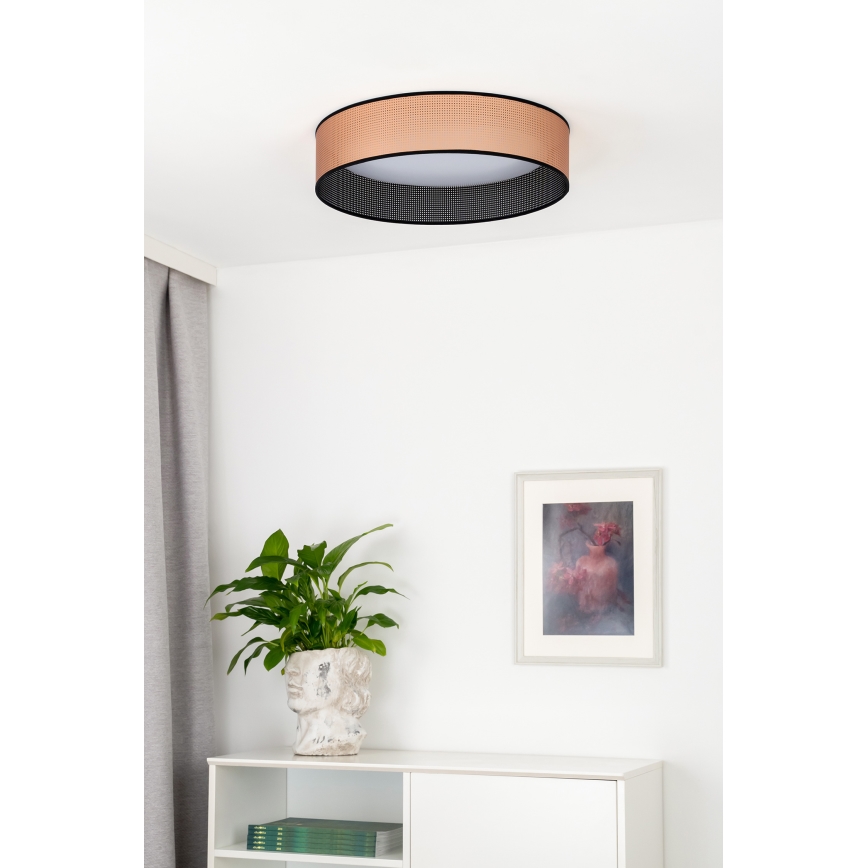 Duolla - Φωτιστικό οροφής LED ROLLER LED/24W/230V διάμετρος 45 cm χαλκός/μαύρο