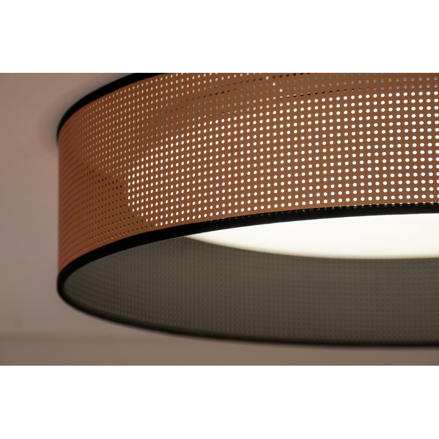 Duolla - Φωτιστικό οροφής LED ROLLER LED/24W/230V διάμετρος 45 cm χαλκός/μαύρο