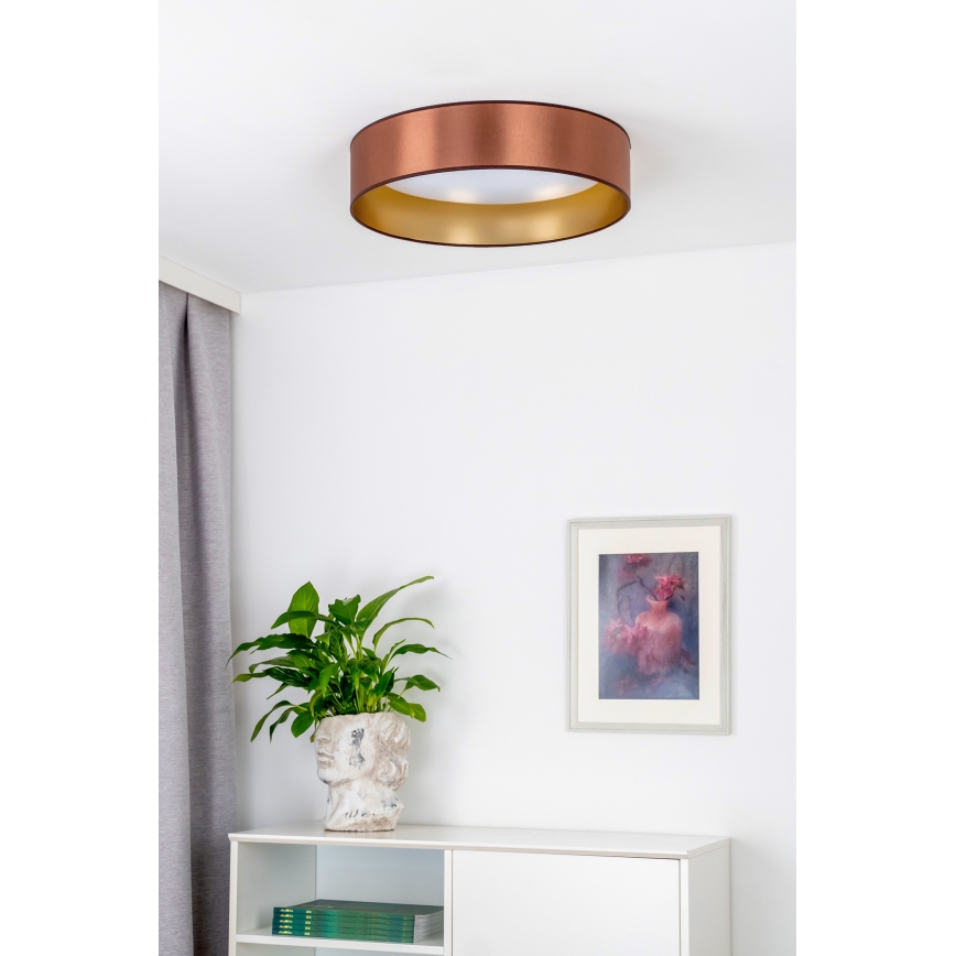 Duolla - Φωτιστικό οροφής LED ROLLER LED/24W/230V διάμετρος 45 cm χαλκός/χρυσό