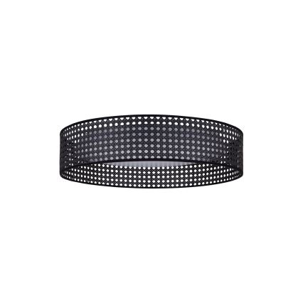 Duolla - Φωτιστικό οροφής LED ROLLER RATTAN LED/24W/230V διάμετρος 45 cm μαύρο