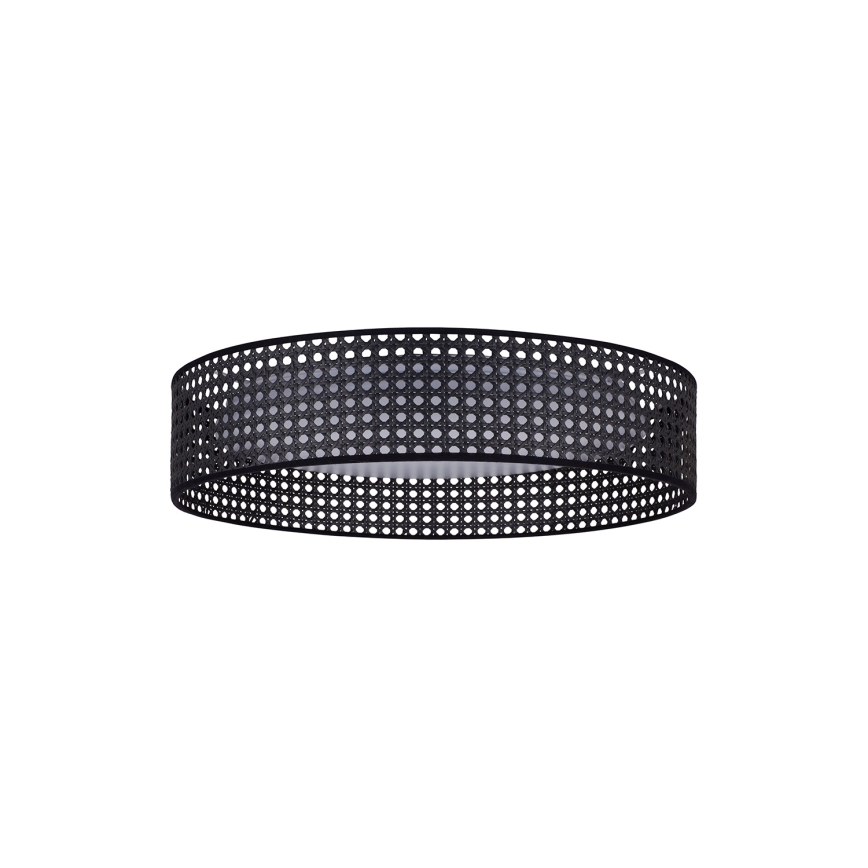 Duolla - Φωτιστικό οροφής LED ROLLER RATTAN LED/24W/230V διάμετρος 45 cm μαύρο
