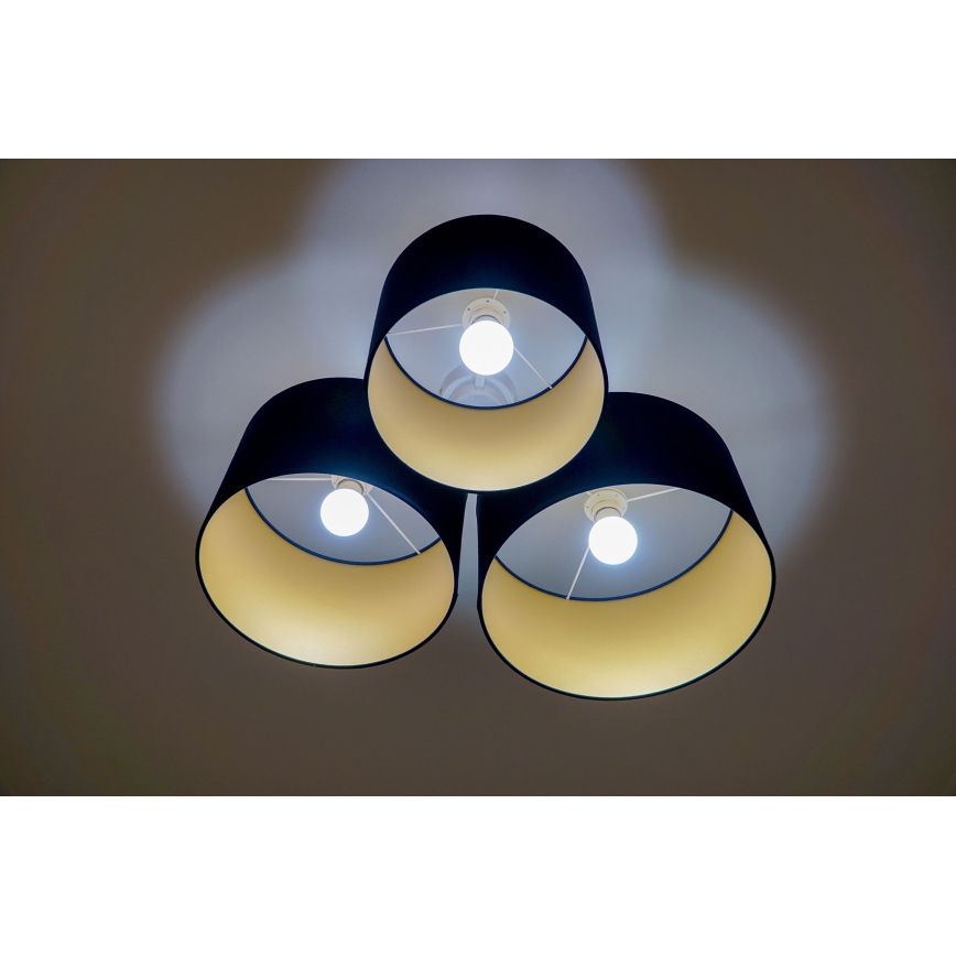 Duolla - Φωτιστικό οροφής ROLLER TRIO 3xE27/60W/230V μπλε