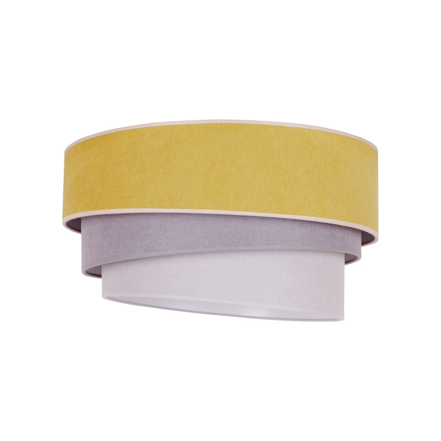 Duolla - Φωτιστικό οροφής TRIO 1xE27/15W/230V διάμετρος 45 cm κίτρινο/γκρι/λευκό